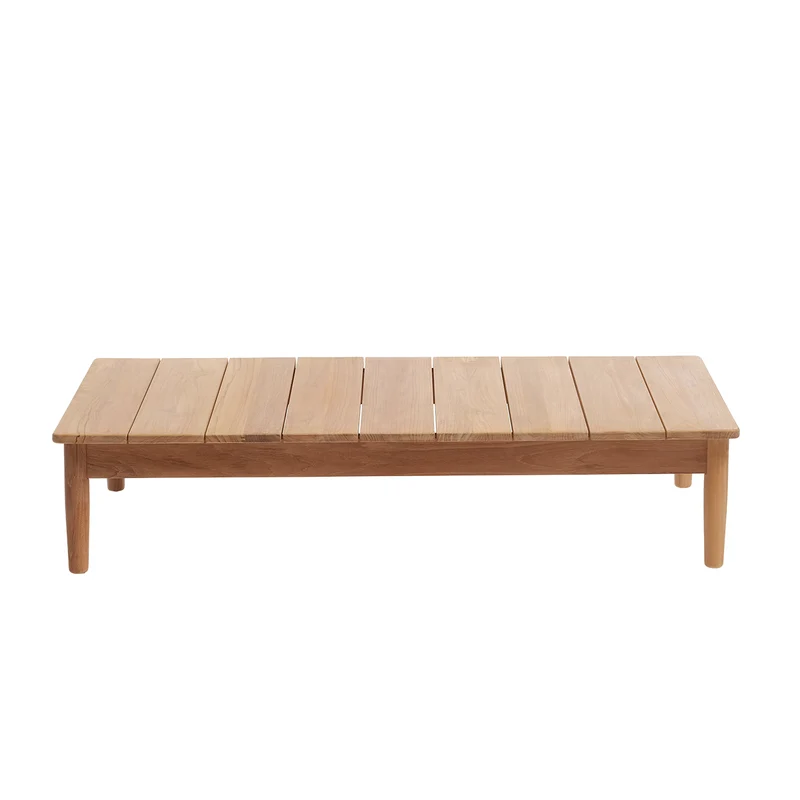 Mesa baja de jardín de teca maciza de 140 cm
