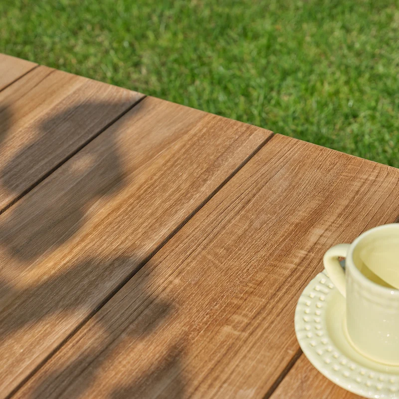 Mesa baja de jardín de teca maciza de 140 cm