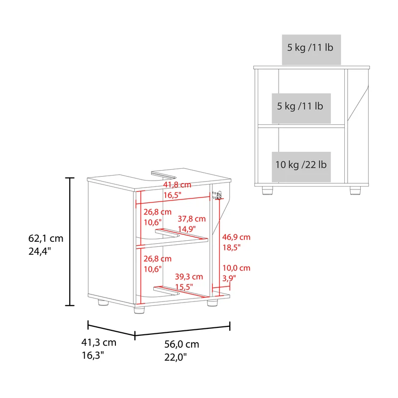 Phillips Mueble Bajo Lavabo para Pedestal