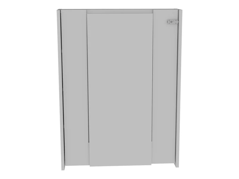 TUHOME Mesa Plegable Dalton con Base y Estantes, Blanco