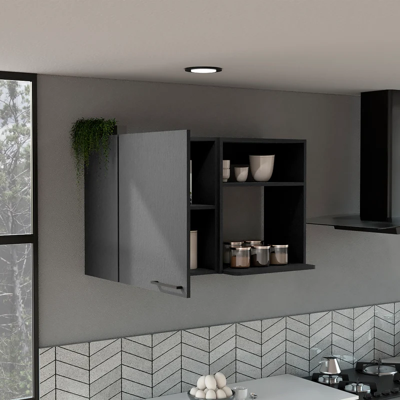 TUHOME Gabinete de Pared Oklahoma 2, Gabinete de Almacenamiento Apilable de Pared