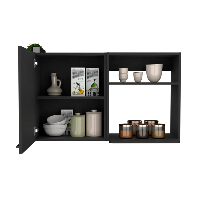 TUHOME Gabinete de Pared Oklahoma 2, Gabinete de Almacenamiento Apilable de Pared