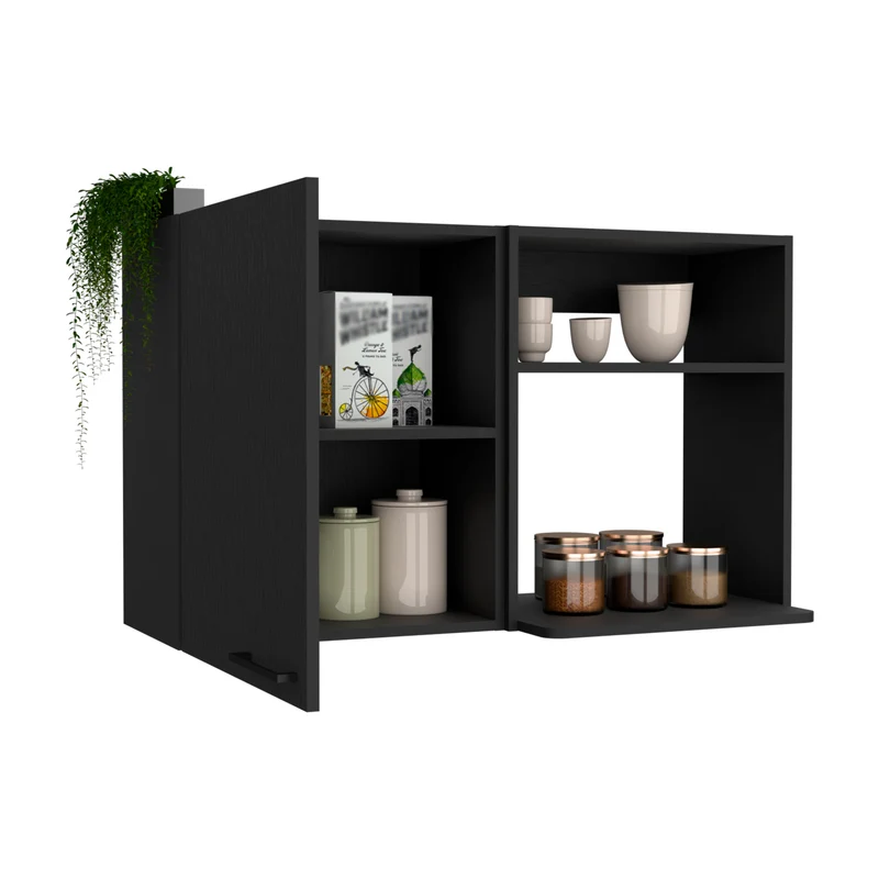 TUHOME Gabinete de Pared Oklahoma 2, Gabinete de Almacenamiento Apilable de Pared