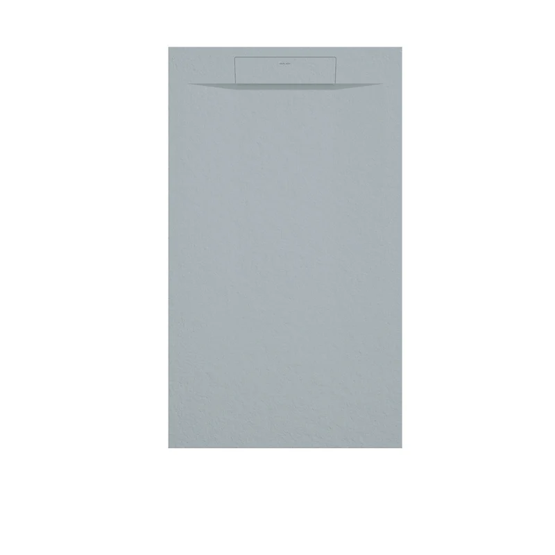 Reno | Plato de Ducha de Resina Antideslizante | Válvula Oculta + Rejilla de Color | Textura Piedra | Color Gris 7753