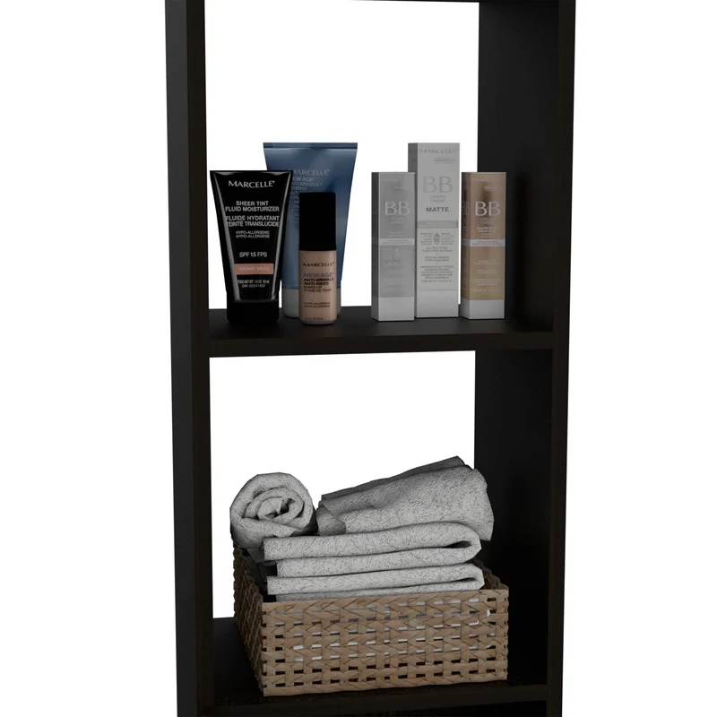 Columna de Baño Malaga en melamina con un gabinete y 3 estantes