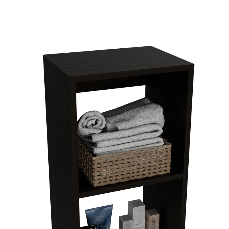 Columna de Baño Malaga en melamina con un gabinete y 3 estantes