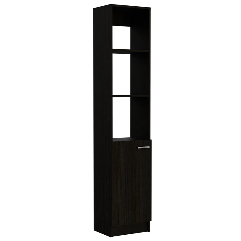 Columna de Baño Malaga en melamina con un gabinete y 3 estantes