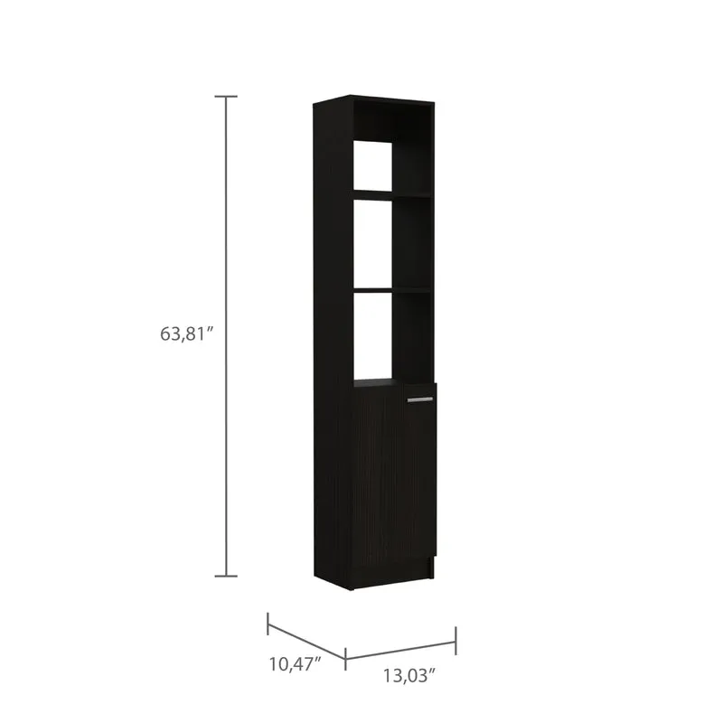 Columna de Baño Malaga en melamina con un gabinete y 3 estantes