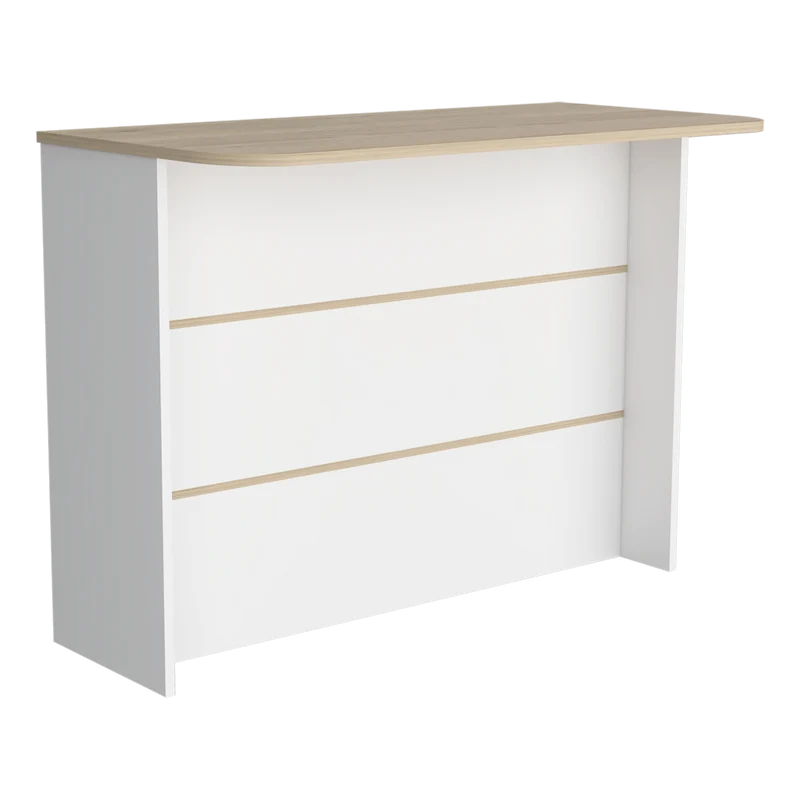Barra de Cocina Fendi, con tres estantes, Miel / Blanco
