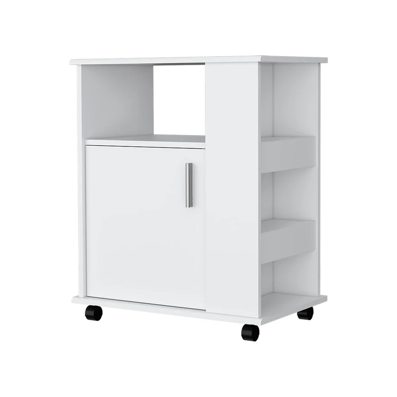Armario inferiror Lower para microondas en melamina con gabinete y 4 estantes