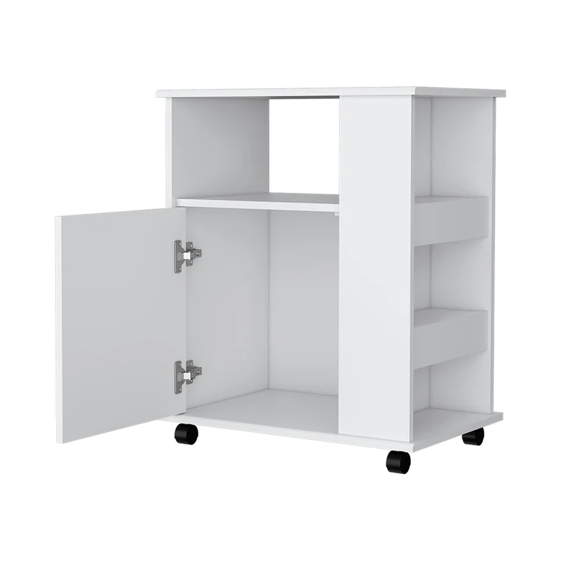 Armario inferiror Lower para microondas en melamina con gabinete y 4 estantes