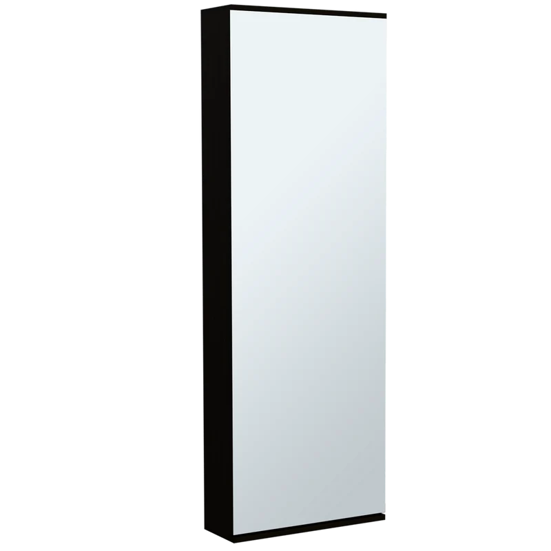 Zapatero Leto Montable en Pared con Espejo, Estilo Moderno y con Espacio, Wengue