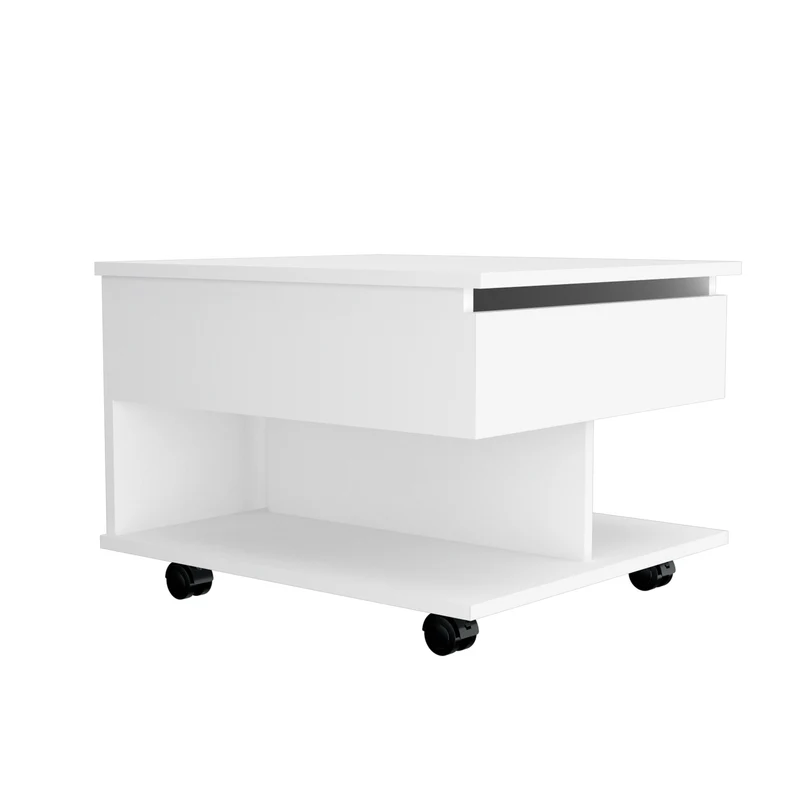 Mesa de Centro Elevable Luanda, con ruedas , Wengue