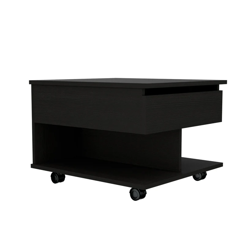 Mesa de Centro Elevable Luanda, con ruedas , Wengue