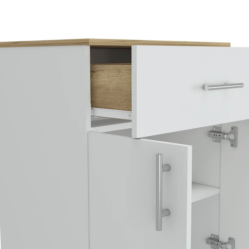 Mueble despensa mayorca en Melamina, con cajón de riel metálico