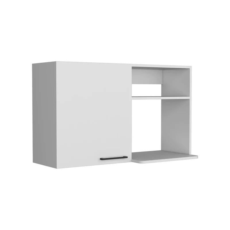 Gabinete de pared Napoles en Melamina, de 2 estantes de almacenamiento abiertos, puerta simple
