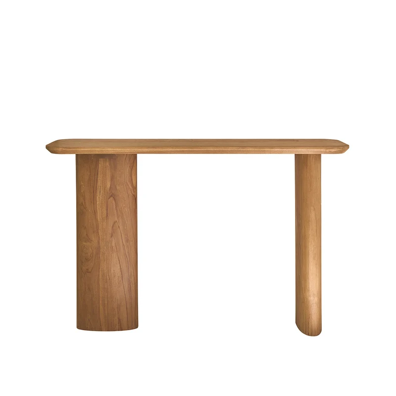 Consola de teca maciza de 120 cm