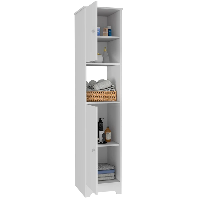 Columna de baño Ibis en Melamina con 2 puertas y 1 estante