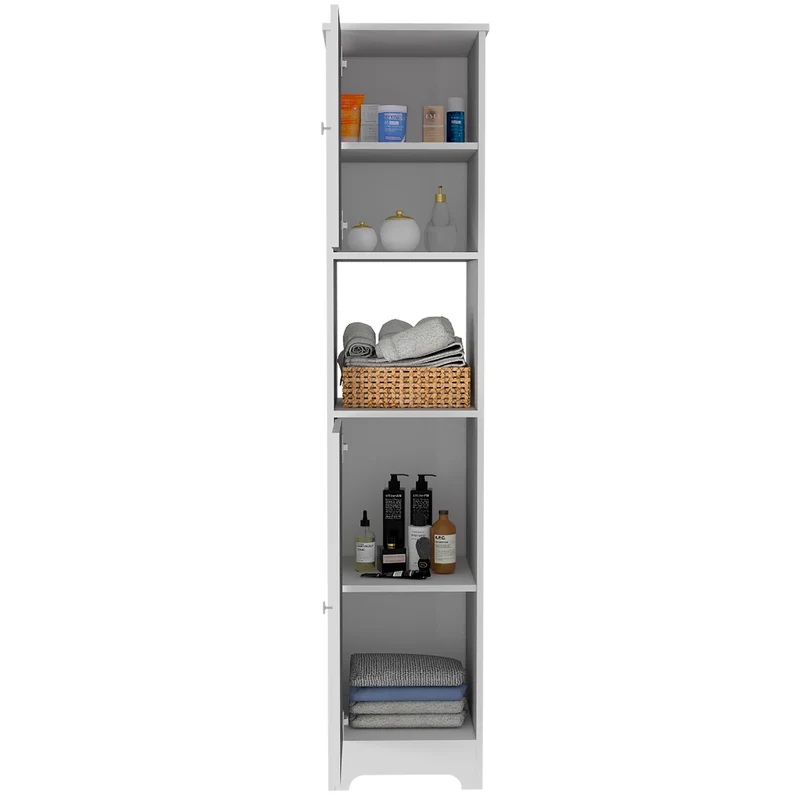 Columna de baño Ibis en Melamina con 2 puertas y 1 estante