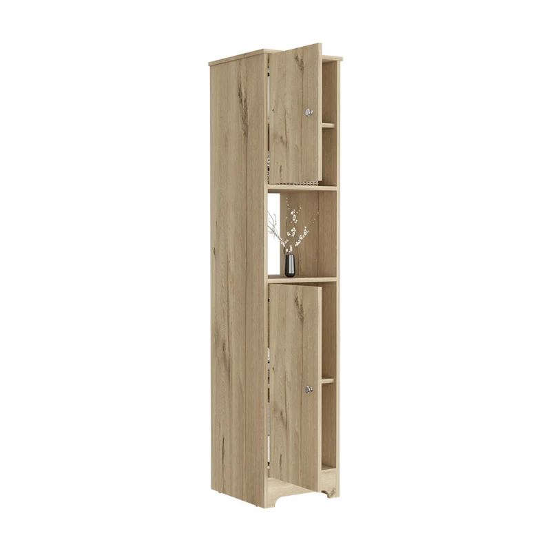 Columna de baño Ibis en Melamina con 2 puertas y 1 estante