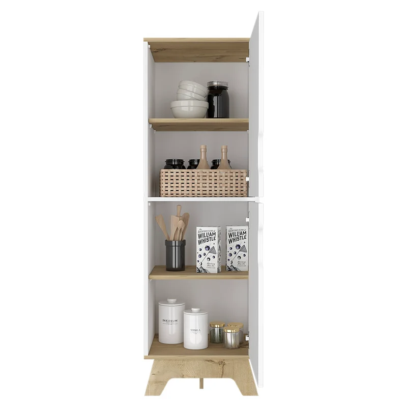 Mueble auxiliar de cocina alto Pamplona en Melamina con 4 estantes y 2 puertas