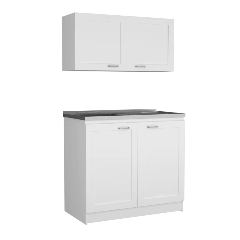 Set de Cocina Zurich, con Mueble Inferior y Superior, Blanco