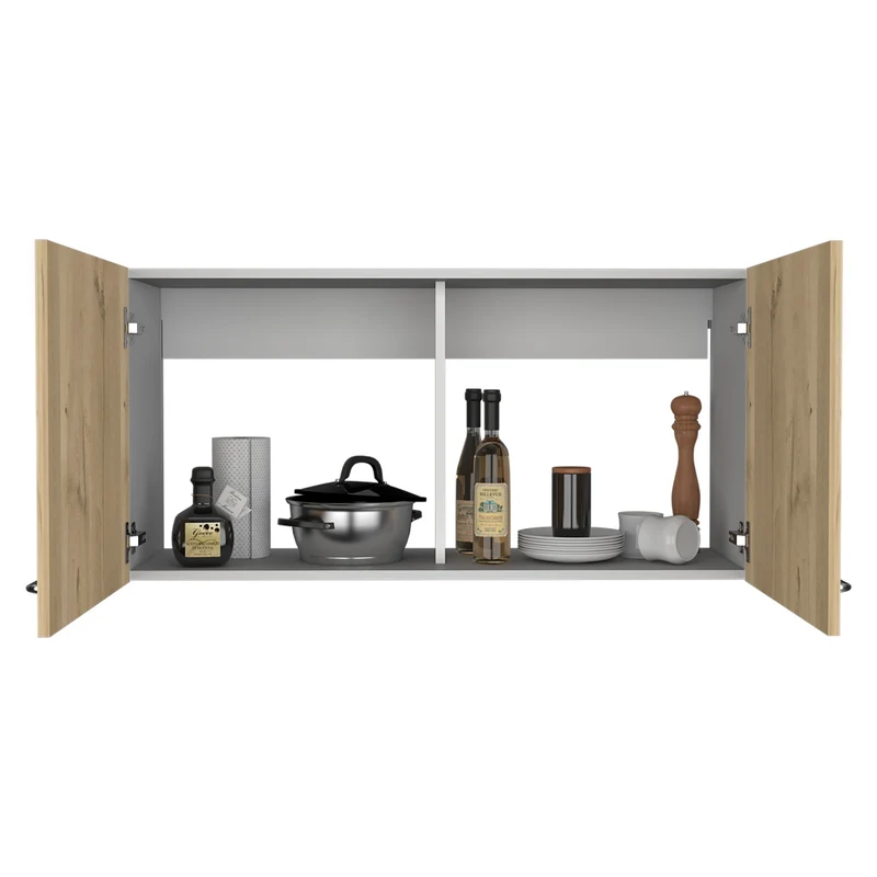 Mueble de Pared para Cocina Nápoles, con dos puertas, Blanco / Duna