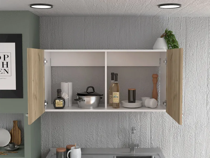 Mueble de Pared para Cocina Nápoles, con dos puertas, Blanco / Duna