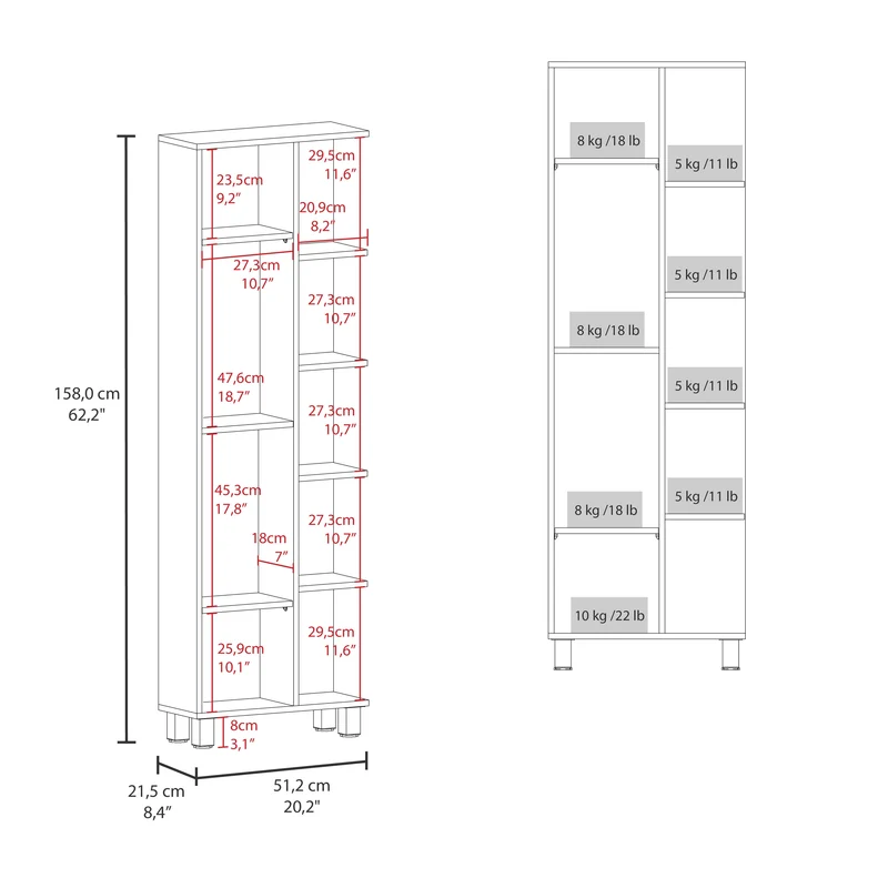 Mueble Alto de Baño Urano con Espejo, Diseño Moderno con Múltiples Repisas, Wengue