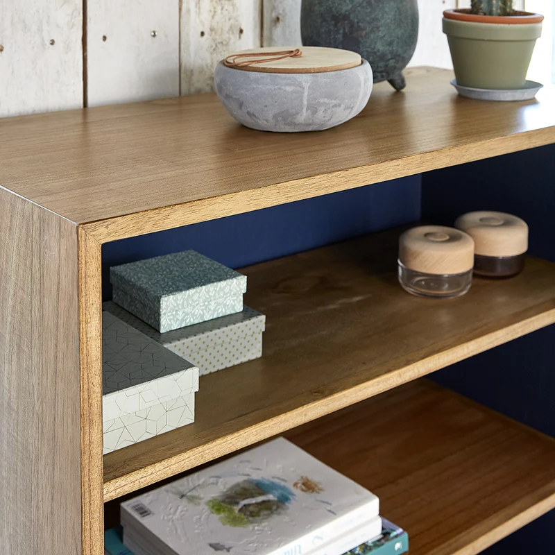 Librería de mindi macizo 85 cm