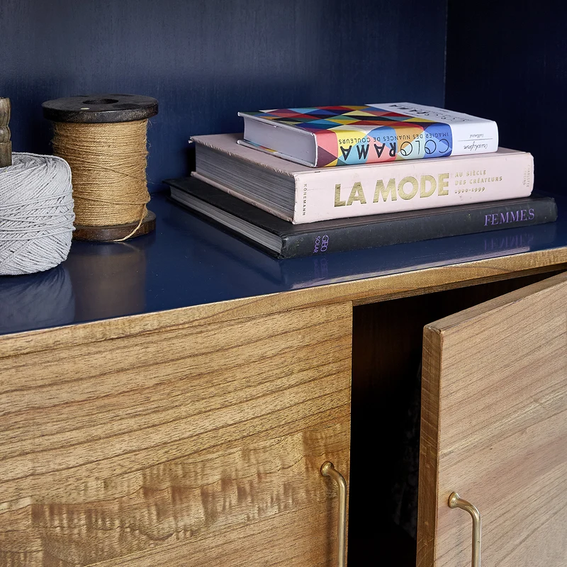 Librería de mindi macizo 85 cm