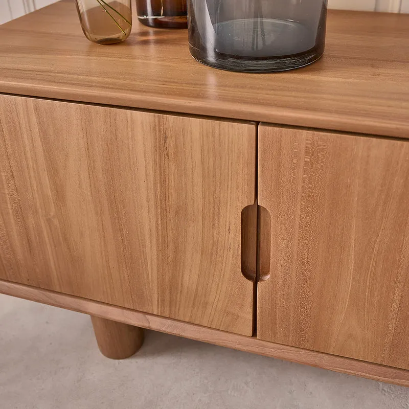 Mueble de TV de teca maciza de 150 cm
