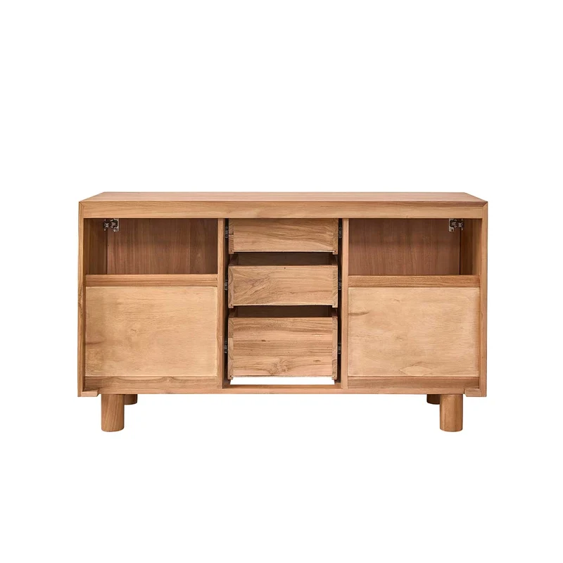 Mueble de baño de teca maciza 140 cm