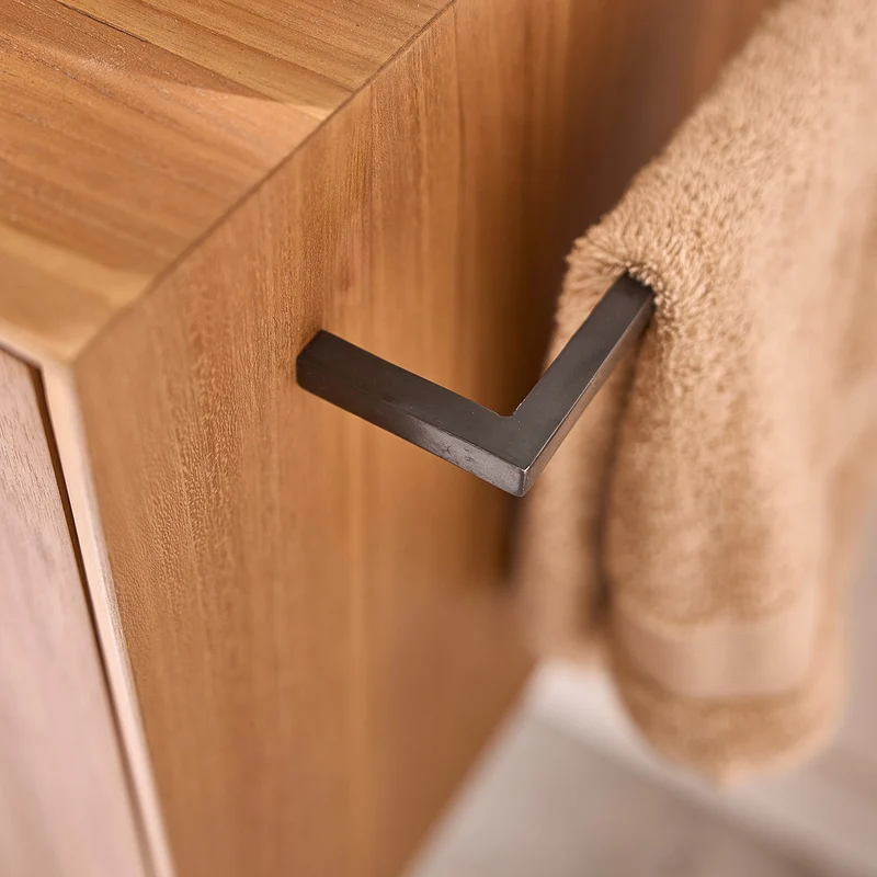 Lavabo suspendido de teca maciza 35 cm