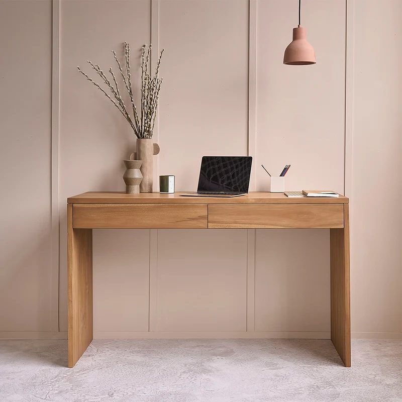 Escritorio de teca maciza 130 cm