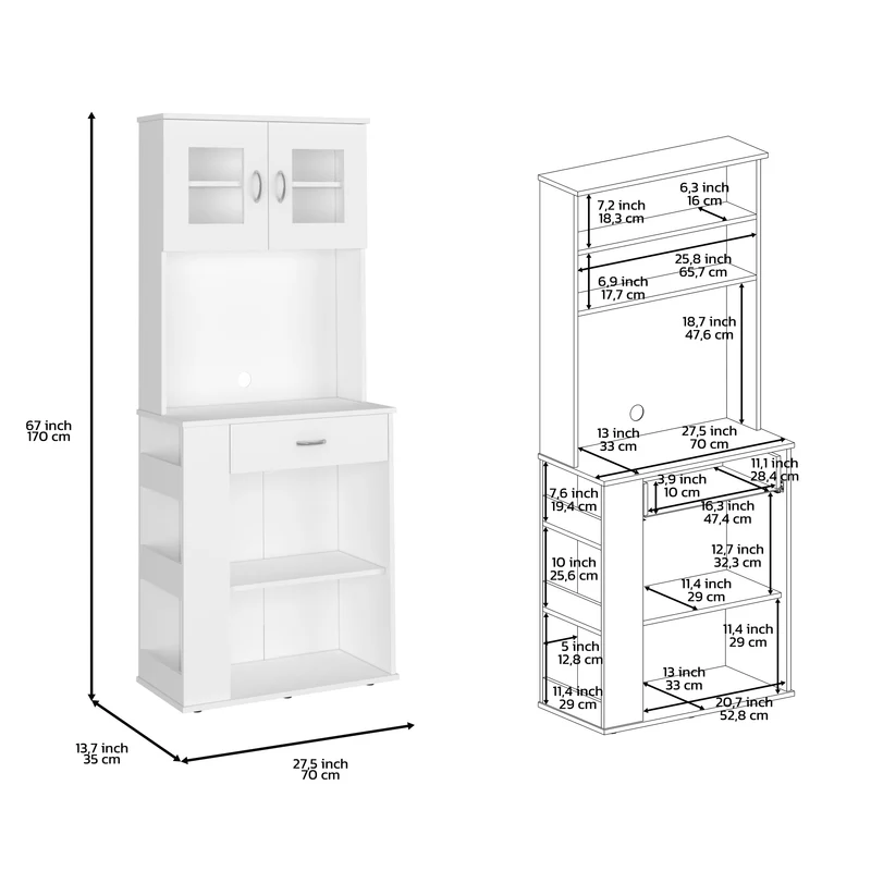 Aparador Alacena de Cocina para Microondas Capienza-ALB 6481