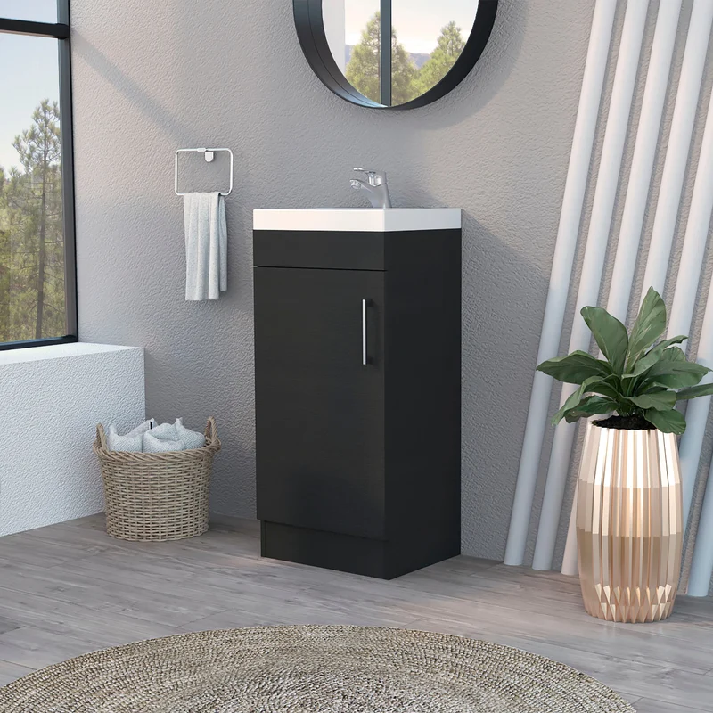 Mueble lavabo Madrid con puerta de armario