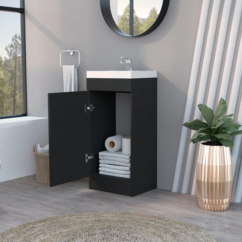 Mueble lavabo Madrid con puerta de armario
