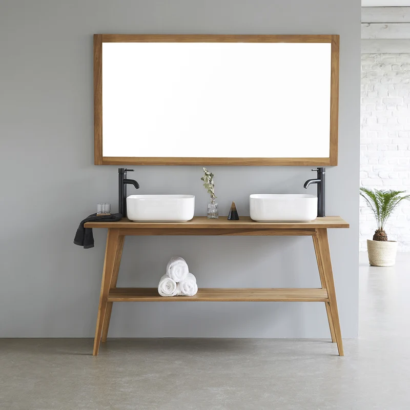 Espejo de teca maciza 150x80 cm