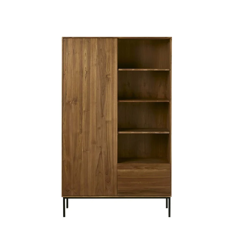 Armario de teca maciza y metal 110 cm