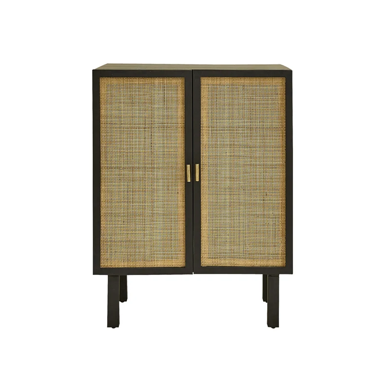 Aparador de mango macizo y rejilla 68 cm