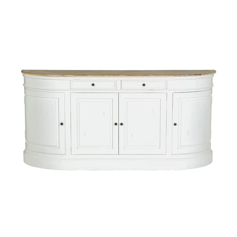 Aparador de caoba y teca maciza 180 cm blanco