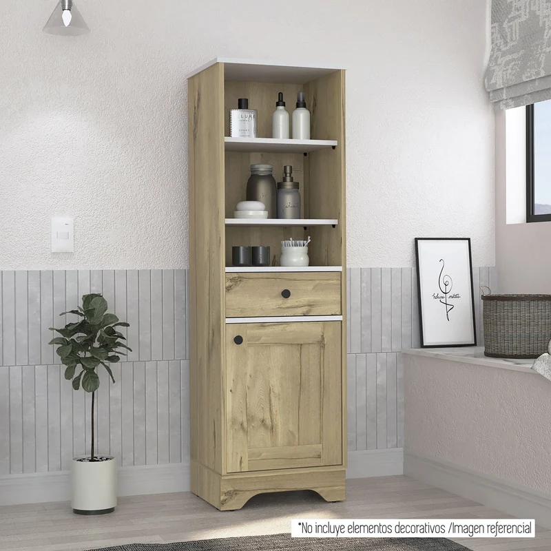 Mueble Columna De Bano 1P Cajon Malaga