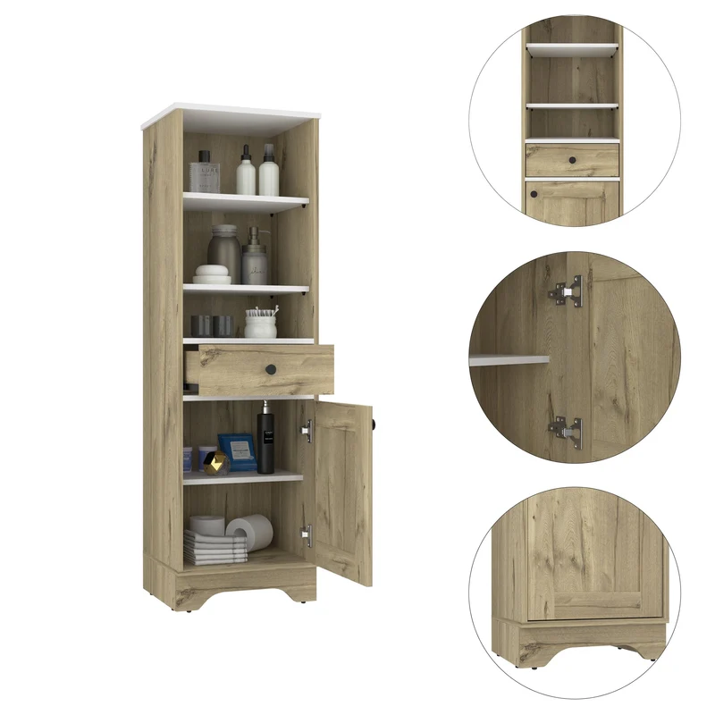 Mueble Columna De Bano 1P Cajon Malaga