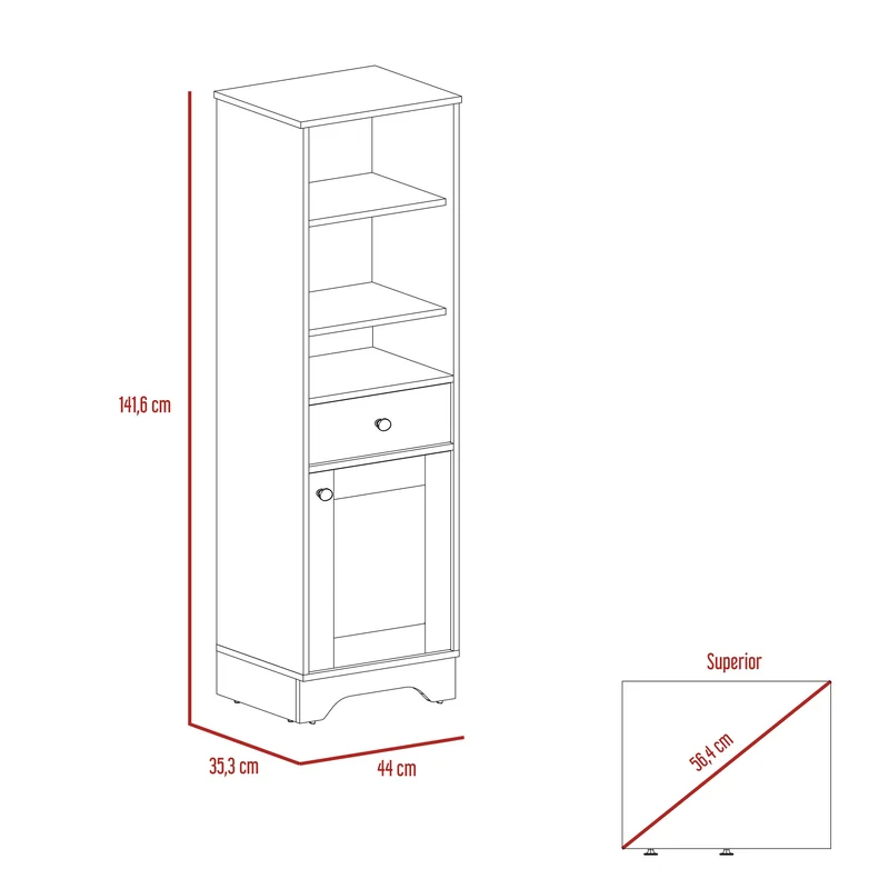Mueble Columna De Bano 1P Cajon Malaga