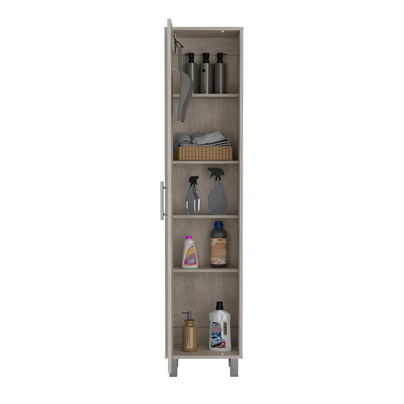 TUHOME Mueble de almacenamiento Lilo, con cinco repisas, color blanco