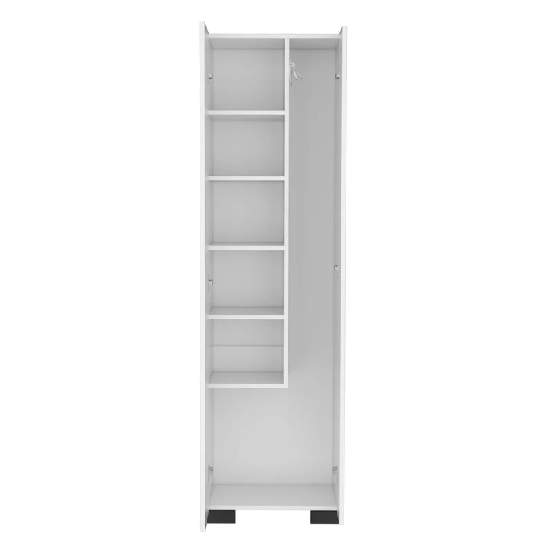 Columna de Baño Lago en melamina con 2 puertas y 6 estantes , blanco , 181.2 cm X 51.2 cm X 39.1 cm