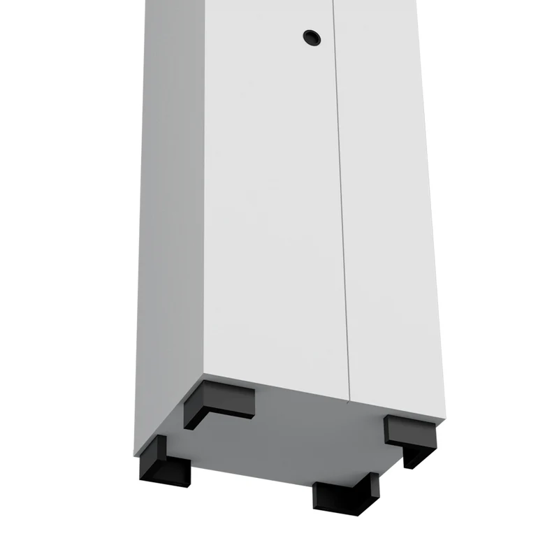 Columna de Baño Lago en melamina con 2 puertas y 6 estantes , blanco , 181.2 cm X 51.2 cm X 39.1 cm