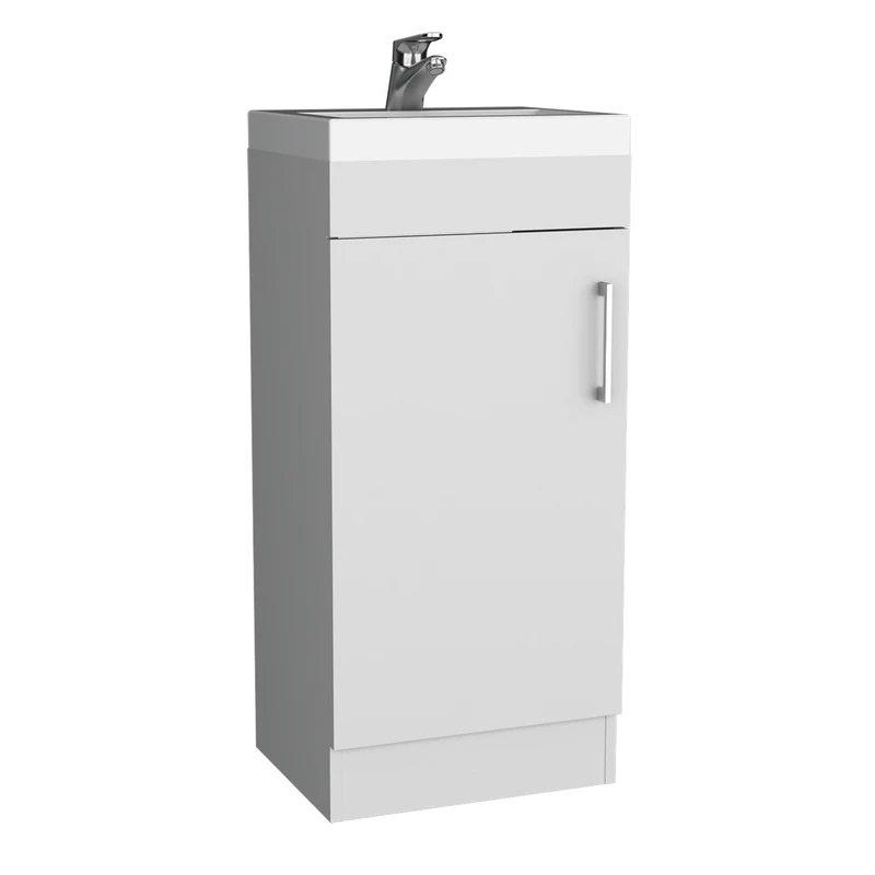 Mueble de Baño Madrid con 1 puerta y almacenamiento inferior , blanco , 83 cm X 40 cm X 33 cm