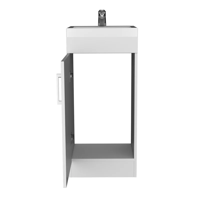 Mueble de Baño Madrid con 1 puerta y almacenamiento inferior , blanco , 83 cm X 40 cm X 33 cm